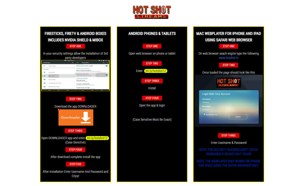 downloadpageimage4 Hot Shot Streams